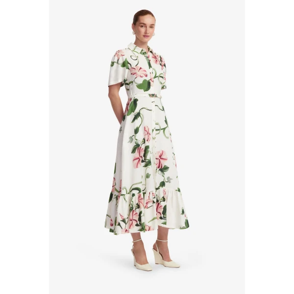 Leo Lin Becca Short Sleeve Midi Dress  - Leo Lin Dress - Australian Luxury Fashion - Shop at Coveti