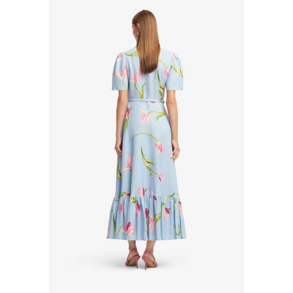 Leo Lin Becca Short Sleeve Midi Dress  - Leo Lin Dress - Australian Luxury Fashion - Shop at Coveti