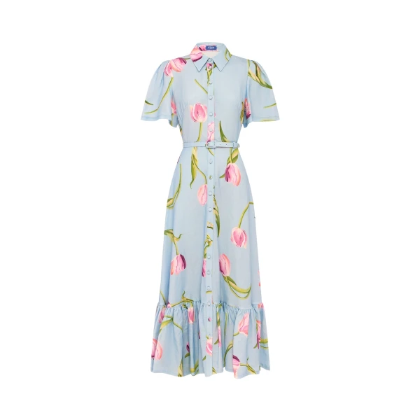 Leo Lin Becca Short Sleeve Midi Dress  - Leo Lin Dress - Australian Luxury Fashion - Shop at Coveti