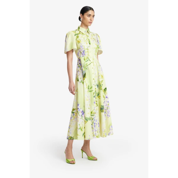 Leo Lin Bianca Short Sleeve Midi Dress  - Leo Lin Dress - Australian Luxury Fashion - Shop at Coveti