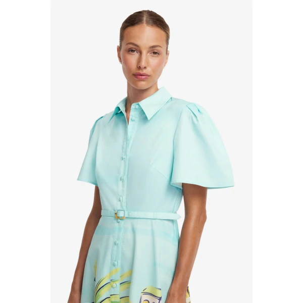 Leo Lin Bianca Short Sleeve Midi Dress  - Leo Lin Dress - Australian Luxury Fashion - Shop at Coveti