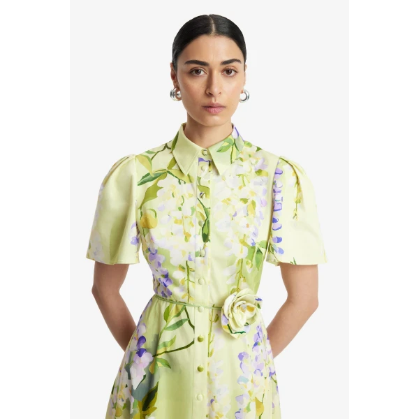 Leo Lin Bianca Short Sleeve Midi Dress  - Leo Lin Dress - Australian Luxury Fashion - Shop at Coveti