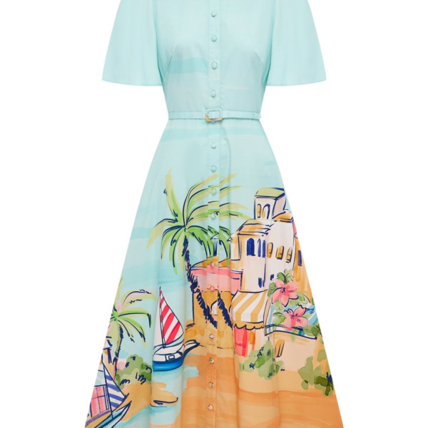 Leo Lin Bianca Short Sleeve Midi Dress  - Leo Lin Dress - Australian Luxury Fashion - Shop at Coveti