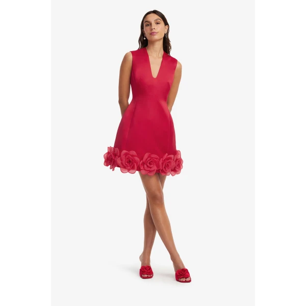 Leo Lin Bree V Neck Mini Dress  - Leo Lin Dress - Australian Luxury Fashion - Shop at Coveti