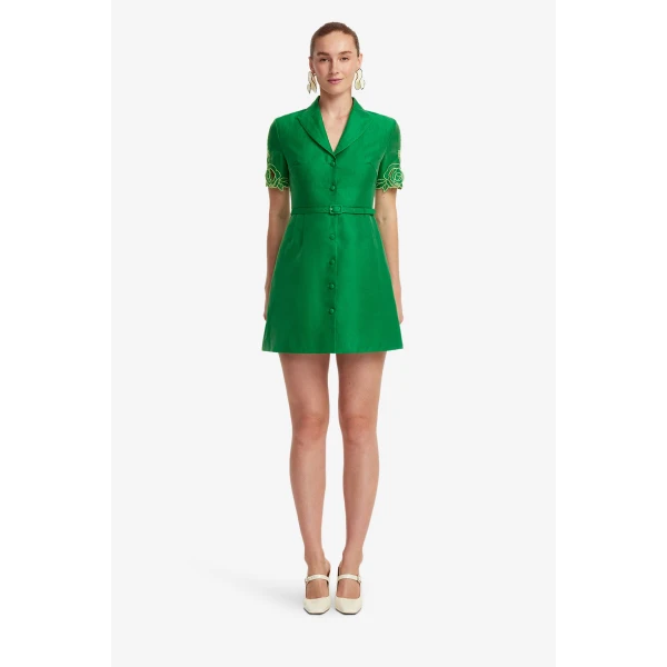 Leo Lin Brigitte Appliqué Mini Dress  - Leo Lin Dress - Australian Luxury Fashion - Shop at Coveti