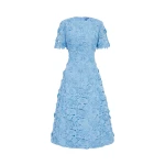 Leo Lin Caroline Lace Short Sleeves Midi Dress  - Leo Lin Dress - Australian Luxury Fashion - Shop at Coveti
