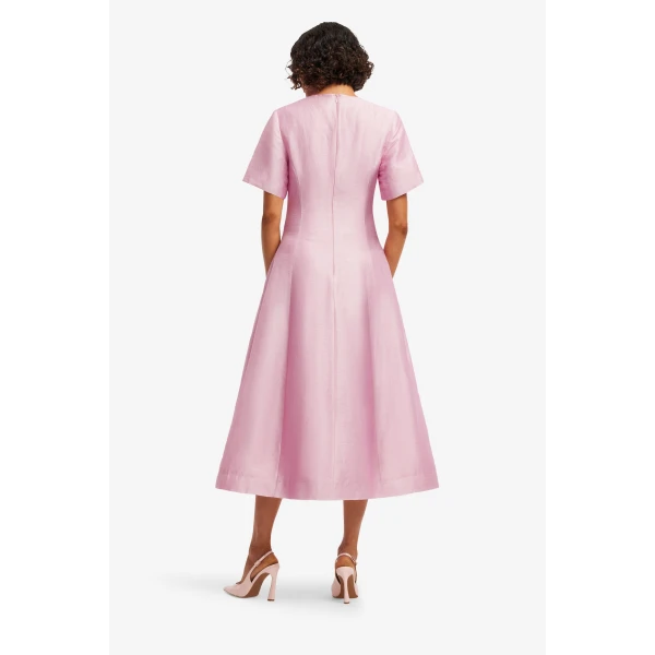 Leo Lin Caroline Short Sleeve Midi Dress  - Leo Lin Dress - Australian Luxury Fashion - Shop at Coveti