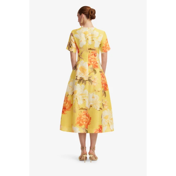 Leo Lin Caroline Short Sleeve Midi Dress  - Leo Lin Dress - Australian Luxury Fashion - Shop at Coveti