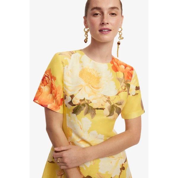 Leo Lin Caroline Short Sleeve Midi Dress  - Leo Lin Dress - Australian Luxury Fashion - Shop at Coveti