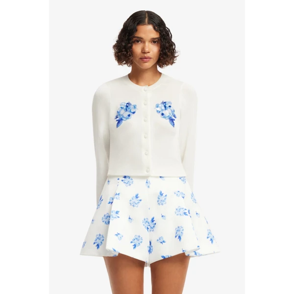 Leo Lin Claire Embellished Knit Cardigan  - Leo Lin Dress - Australian Luxury Fashion - Shop at Coveti
