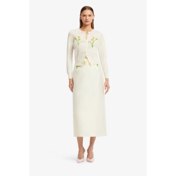 Leo Lin Claire Embellished Knit Cardigan  - Leo Lin Dress - Australian Luxury Fashion - Shop at Coveti