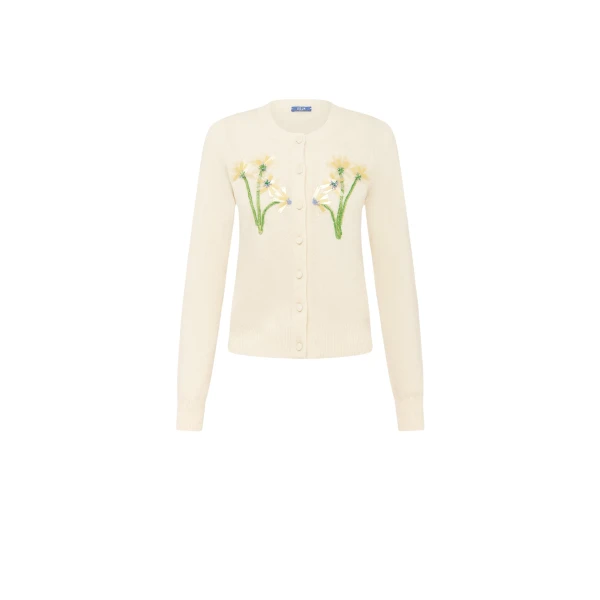 Leo Lin Claire Embellished Knit Cardigan  - Leo Lin Dress - Australian Luxury Fashion - Shop at Coveti