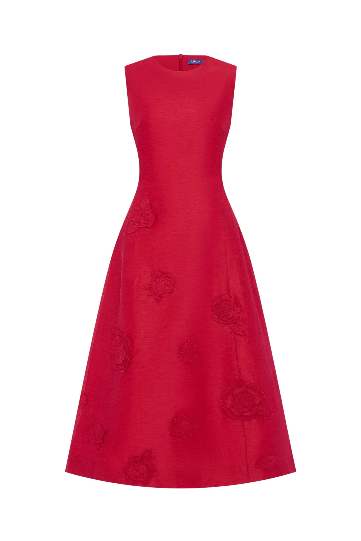 Leo Lin Cleo Appliqué Sleeveless Midi Dress  - Leo Lin Dress - Australian Luxury Fashion - Shop at Coveti
