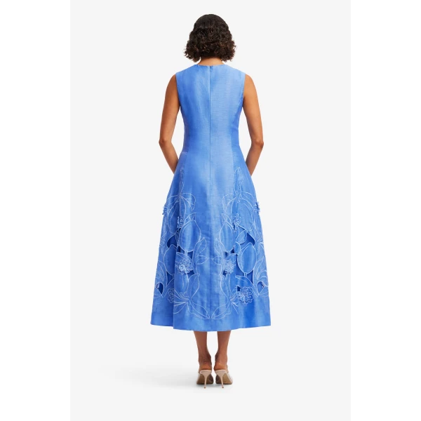 Leo Lin Cleo Appliqué Sleeveless Midi Dress  - Leo Lin Dress - Australian Luxury Fashion - Shop at Coveti