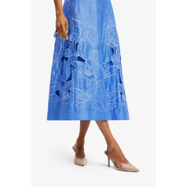 Leo Lin Cleo Appliqué Sleeveless Midi Dress  - Leo Lin Dress - Australian Luxury Fashion - Shop at Coveti