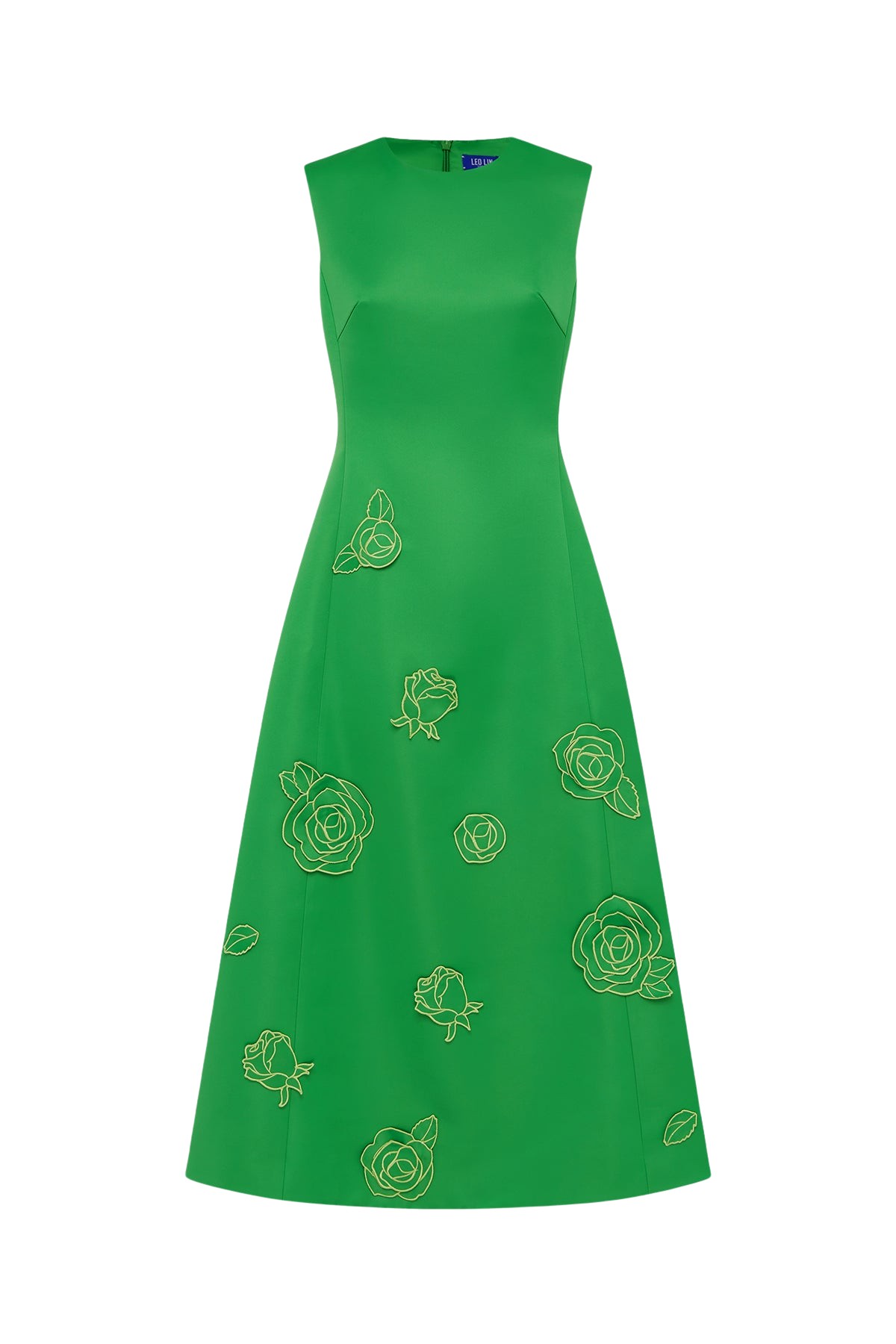 Leo Lin Cleo Appliqué Sleeveless Midi Dress
