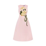 Leo Lin Cleo Appliqué Sleeveless Midi Dress  - Leo Lin Dress - Australian Luxury Fashion - Shop at Coveti