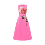 Leo Lin Cleo Appliqué Sleeveless Midi Dress  - Leo Lin Dress - Australian Luxury Fashion - Shop at Coveti