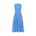 Leo Lin Cleo Appliqué Sleeveless Midi Dress  - Leo Lin Dress - Australian Luxury Fashion - Shop at Coveti