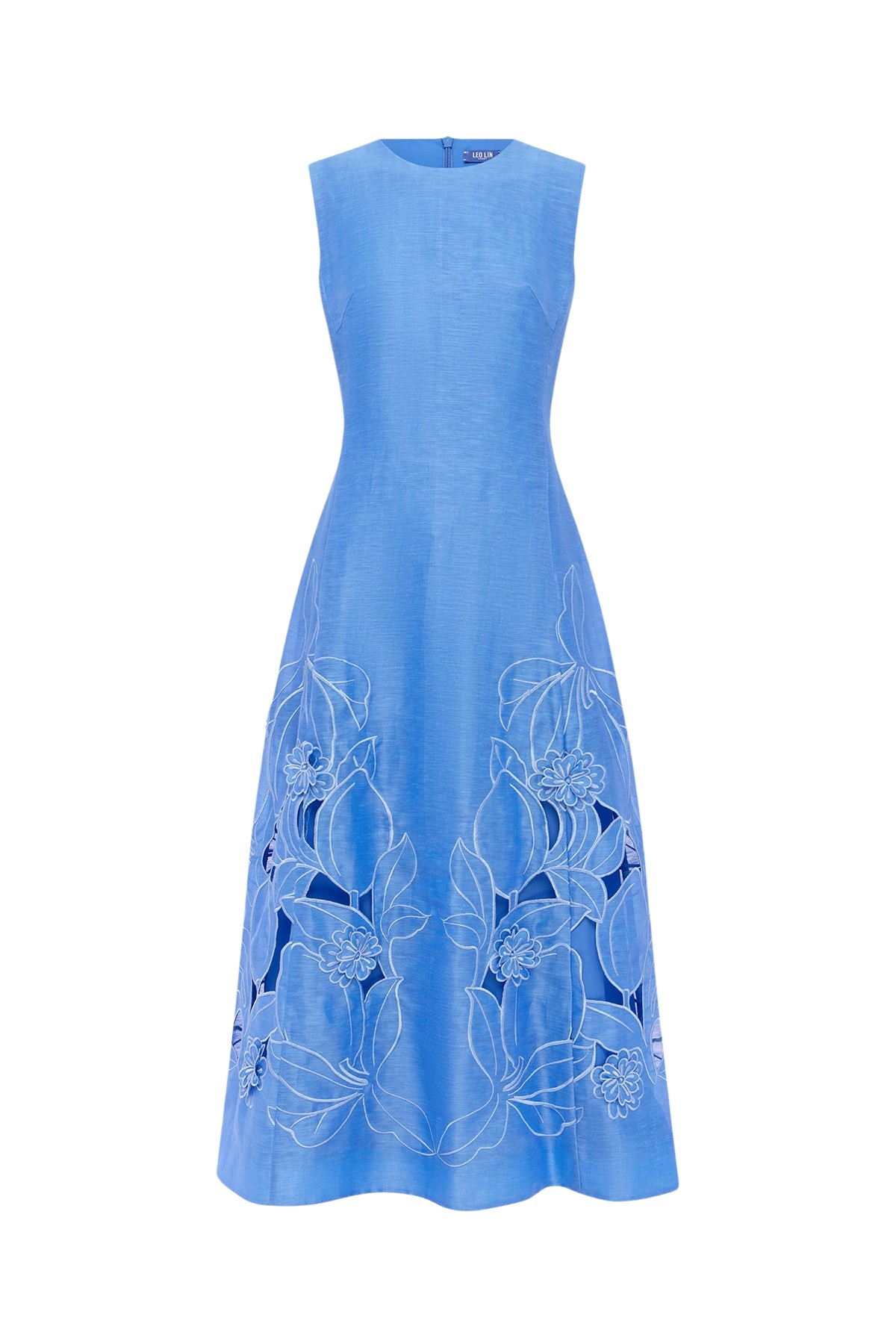 Leo Lin Cleo Appliqué Sleeveless Midi Dress