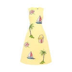 Leo Lin Cleo Embroidered Sleeveless Midi Dress  - Leo Lin Dress - Australian Luxury Fashion - Shop at Coveti