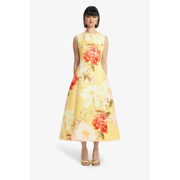 Leo Lin Cleo Sleeveless Midi Dress  - Leo Lin Dress - Australian Luxury Fashion - Shop at Coveti