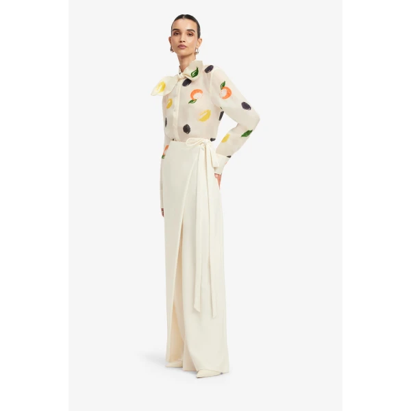 Leo Lin Cora Bow Blouse  - Leo Lin Dress - Australian Luxury Fashion - Shop at Coveti
