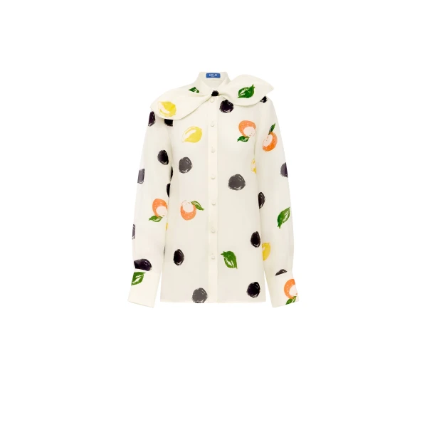 Leo Lin Cora Bow Blouse  - Leo Lin Dress - Australian Luxury Fashion - Shop at Coveti