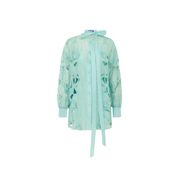 Leo Lin Elle Appliqué Blouse  - Leo Lin Dress - Australian Luxury Fashion - Shop at Coveti