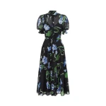 Leo Lin Ellie Bishop Sleeve Midi Dress  - Leo Lin Dress - Australian Luxury Fashion - Shop at Coveti