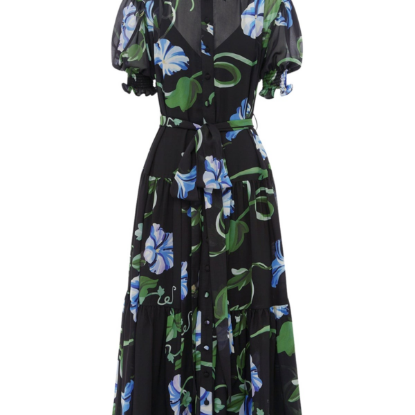 Leo Lin Ellie Bishop Sleeve Midi Dress  - Leo Lin Dress - Australian Luxury Fashion - Shop at Coveti