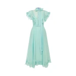 Leo Lin Elsie Appliqué Flutter Sleeve Maxi Dress  - Leo Lin Dress - Australian Luxury Fashion - Shop at Coveti