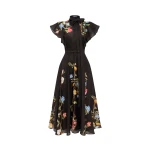 Leo Lin Elsie Flutter Sleeve Midi Dress  - Leo Lin Dress - Australian Luxury Fashion - Shop at Coveti