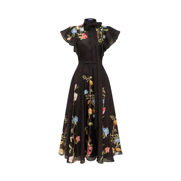 Leo Lin Elsie Flutter Sleeve Midi Dress  - Leo Lin Dress - Australian Luxury Fashion - Shop at Coveti