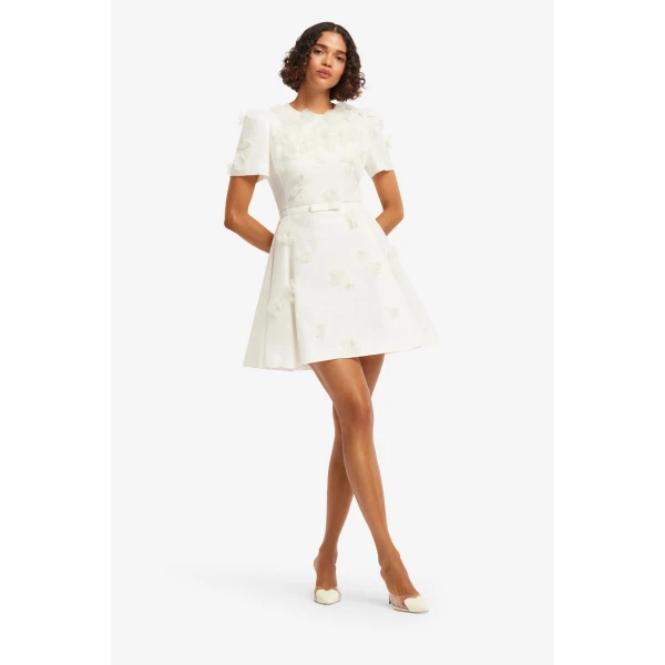 Leo Lin Elyse Petal Short Sleeve Mini Dress  - Leo Lin Dress - Australian Luxury Fashion - Shop at Coveti