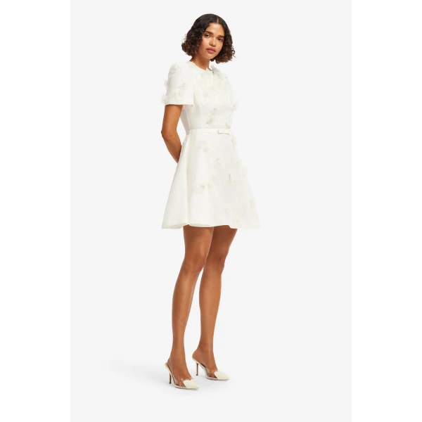 Leo Lin Elyse Petal Short Sleeve Mini Dress  - Leo Lin Dress - Australian Luxury Fashion - Shop at Coveti