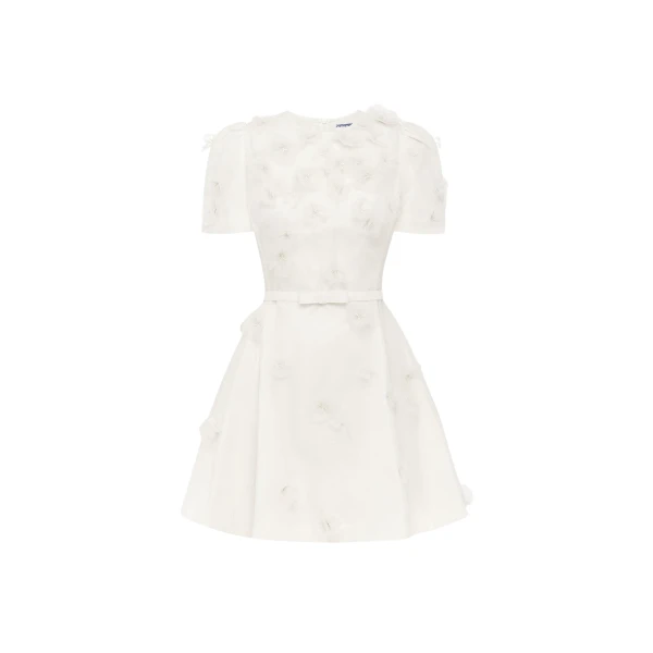 Leo Lin Elyse Petal Short Sleeve Mini Dress  - Leo Lin Dress - Australian Luxury Fashion - Shop at Coveti