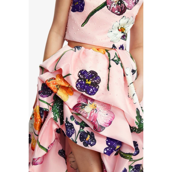 Leo Lin Fiorella Embellished Voluminous Skirt  - Leo Lin Dress - Australian Luxury Fashion - Shop at Coveti