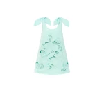 Leo Lin Harper Bow Appliqué Mini Dress  - Leo Lin Dress - Australian Luxury Fashion - Shop at Coveti