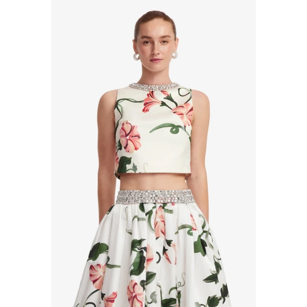 Leo Lin Iris Embellished Top  - Leo Lin Dress - Australian Luxury Fashion - Shop at Coveti