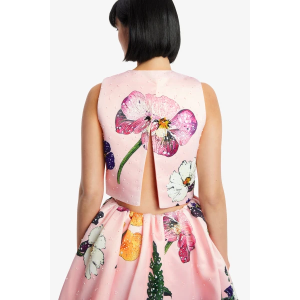 Leo Lin Iris Embellished Top  - Leo Lin Dress - Australian Luxury Fashion - Shop at Coveti