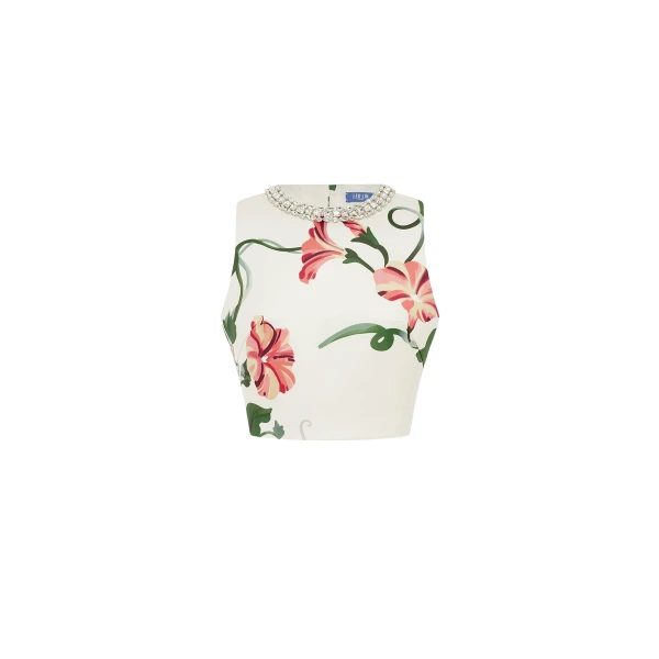 Leo Lin Iris Embellished Top  - Leo Lin Dress - Australian Luxury Fashion - Shop at Coveti