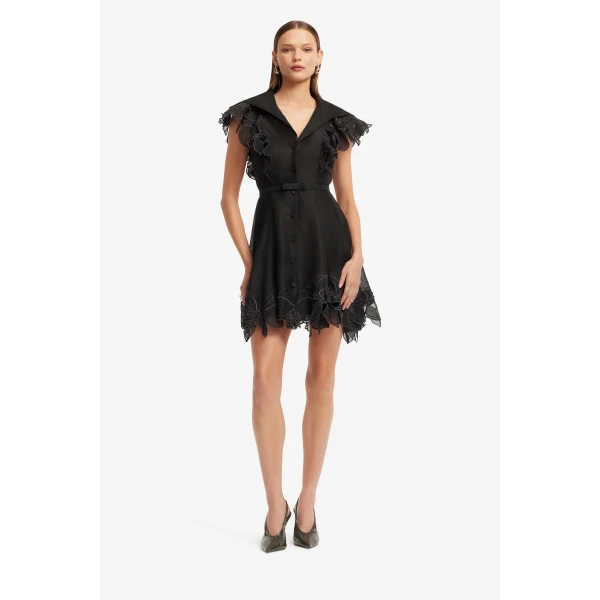 Leo Lin Isla Appliqué Mini Dress  - Leo Lin Dress - Australian Luxury Fashion - Shop at Coveti