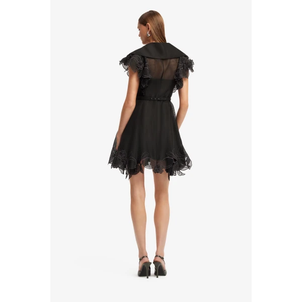 Leo Lin Isla Appliqué Mini Dress  - Leo Lin Dress - Australian Luxury Fashion - Shop at Coveti