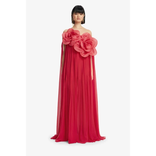 Leo Lin Jaclyn Draped Floor Length Dress  - Leo Lin Dress - Australian Luxury Fashion - Shop at Coveti