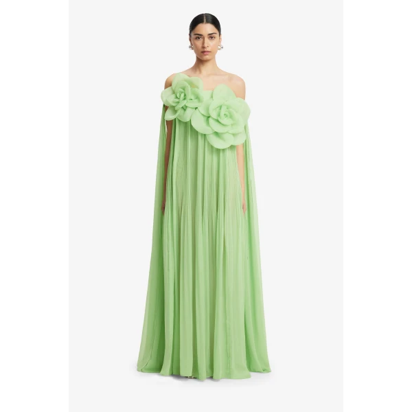 Leo Lin Jaclyn Draped Floor Length Dress  - Leo Lin Dress - Australian Luxury Fashion - Shop at Coveti