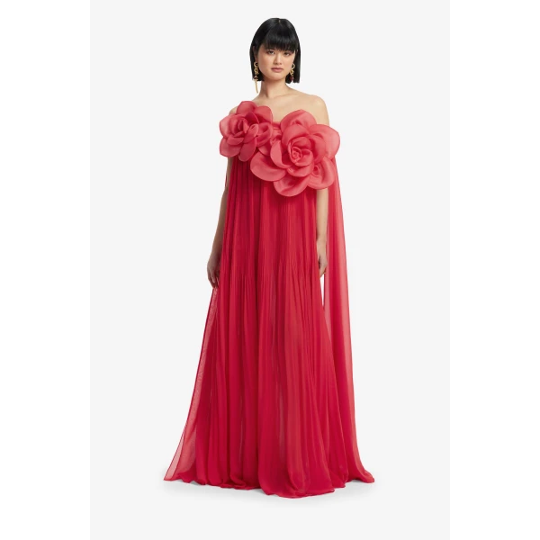 Leo Lin Jaclyn Draped Floor Length Dress  - Leo Lin Dress - Australian Luxury Fashion - Shop at Coveti