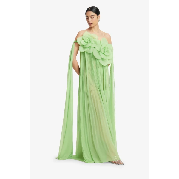 Leo Lin Jaclyn Draped Floor Length Dress  - Leo Lin Dress - Australian Luxury Fashion - Shop at Coveti
