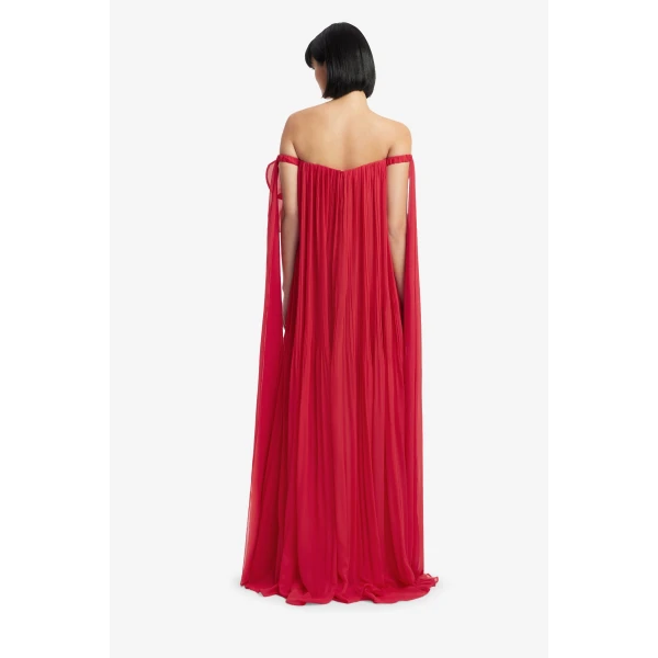Leo Lin Jaclyn Draped Floor Length Dress  - Leo Lin Dress - Australian Luxury Fashion - Shop at Coveti