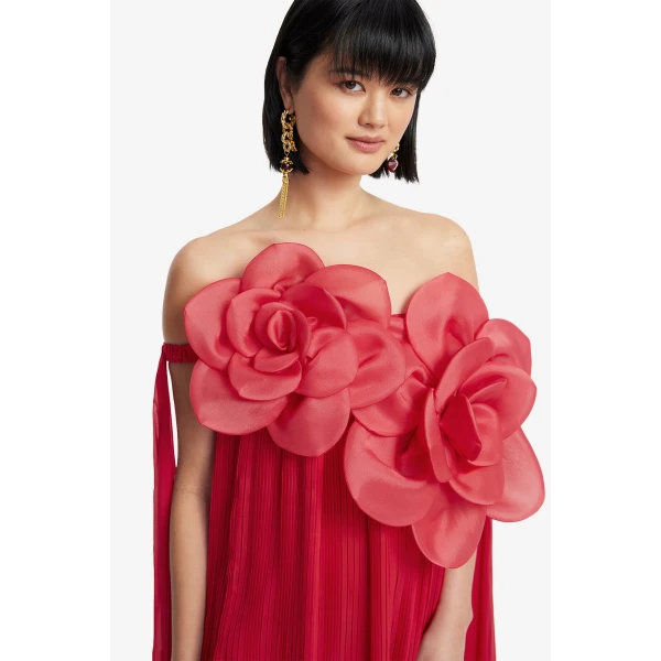 Leo Lin Jaclyn Draped Floor Length Dress  - Leo Lin Dress - Australian Luxury Fashion - Shop at Coveti